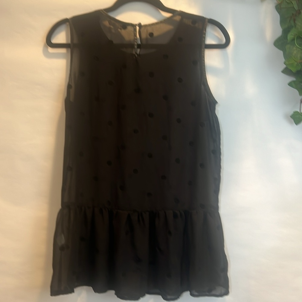Charming, Charlie polkadotted black blouse sheer - Picture 4 of 6